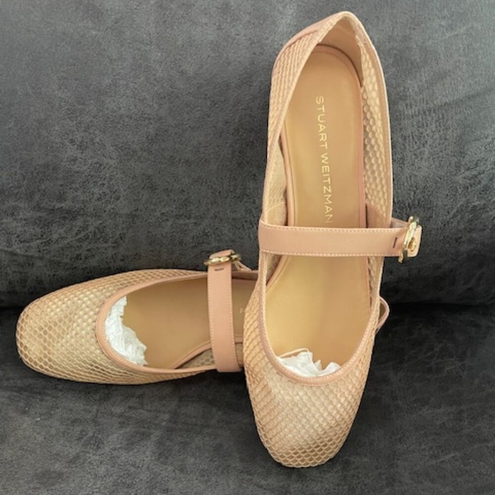 Stuart Weitzman Bareitall Mary Jane Mesh Flat (Women)